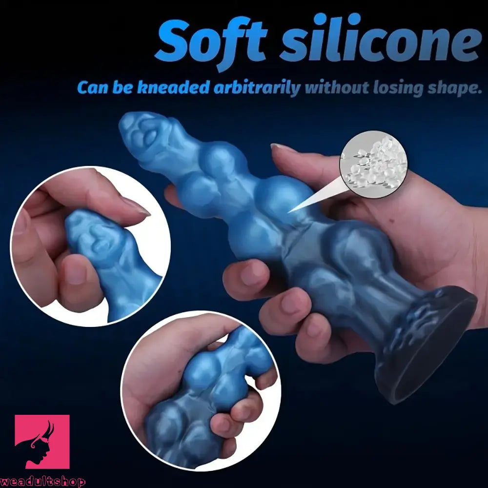 7.48in 8.85in 10.62in Fantasy Monster Knotted Silicone Soft Huge Dildo