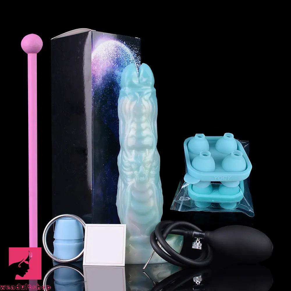 9.52in Ovipositor Egg Laying Inflatable Dildo Soft Masturbator Adult Cock