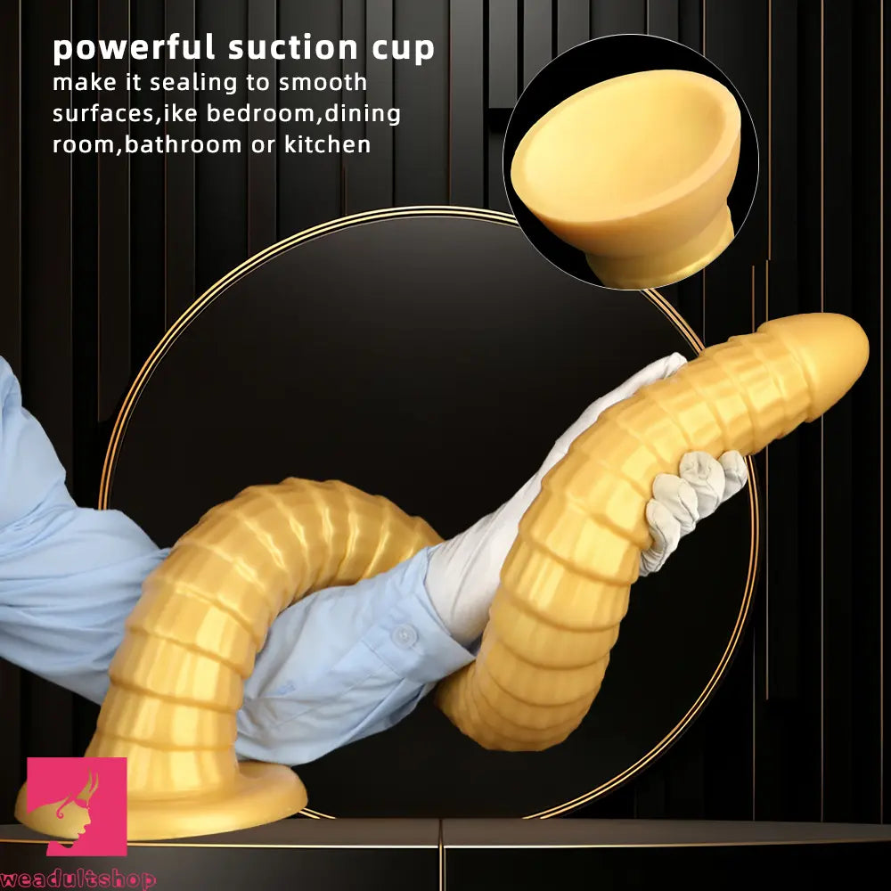 31.5in Golden Silicone Soft Huge Long Masturbator For Women Cock Dildo