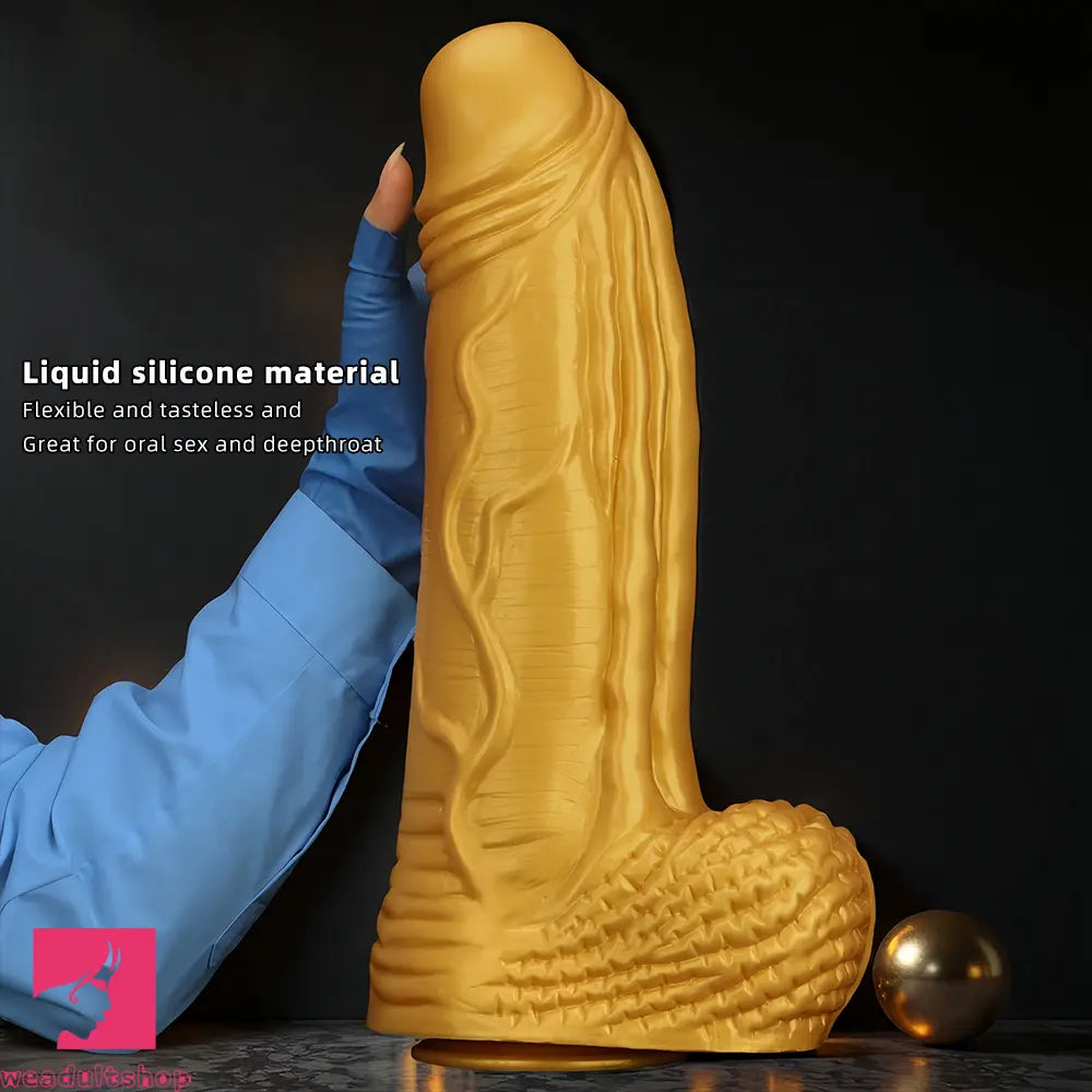 15.35in Huge Thick Silicone Soft Dildo Realistic Design For G-Spot Love