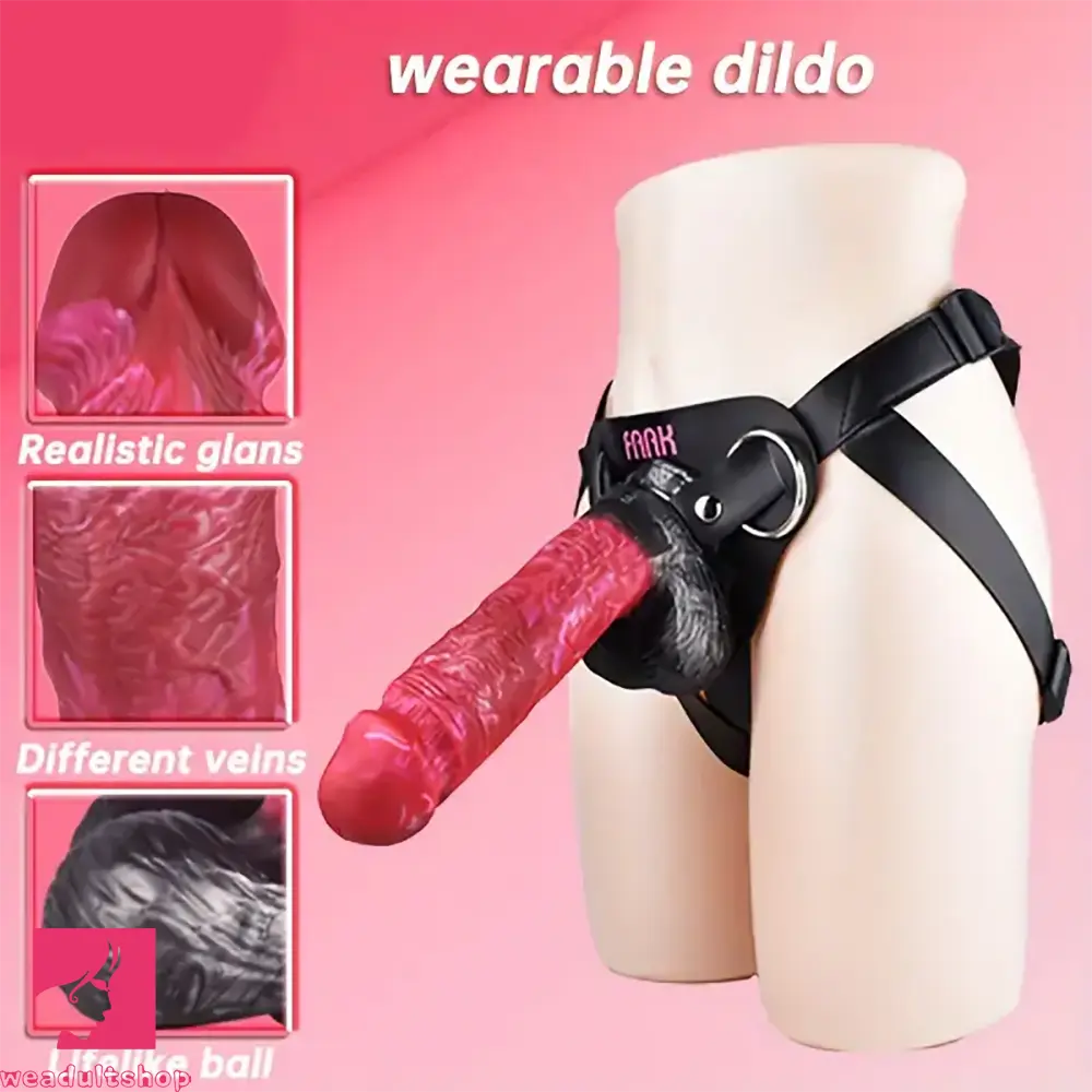 10.01in Silicone Soft Big Strap On Wearable Dildo For Gay Lesbian