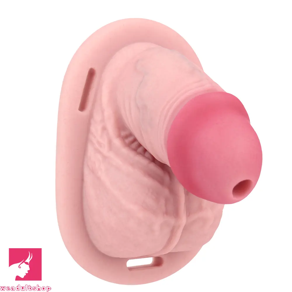 4.33in Real Hollow Chastity Cage Dildo Female Couples Anal Insertor