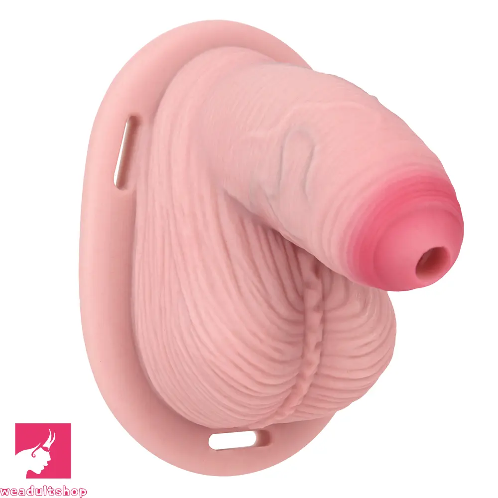 4.57in Real Hollow Chastity Cage Dildo For Women Men Gay Cock Dildo
