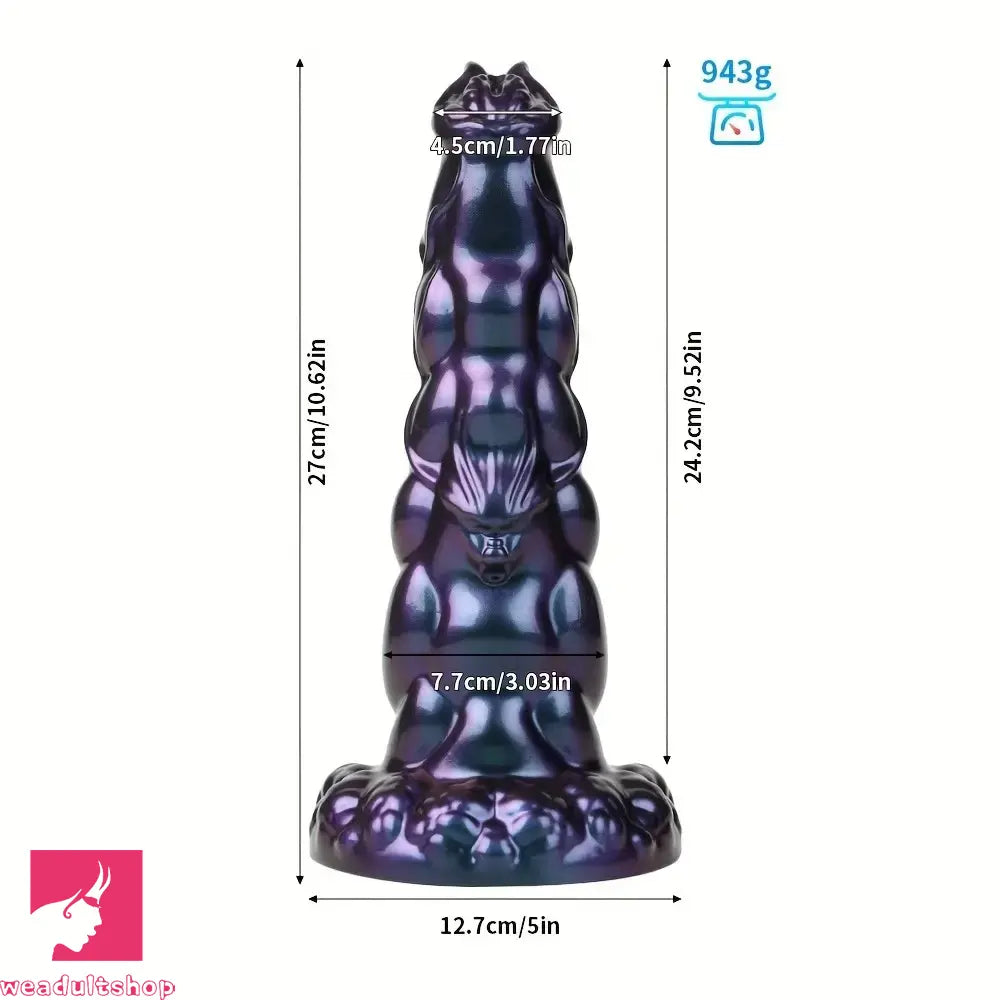 7.95in 9.17in 10.62in 12.75in 14.79in Monster Huge Silicone Stuffed Dildo