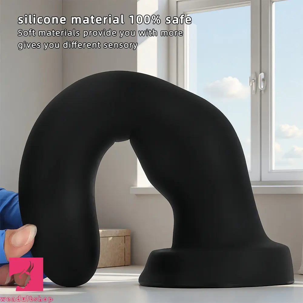 7.67in 9.25in 11.22in Black Silicone Anal Plug Dildo For Anal Masturbator