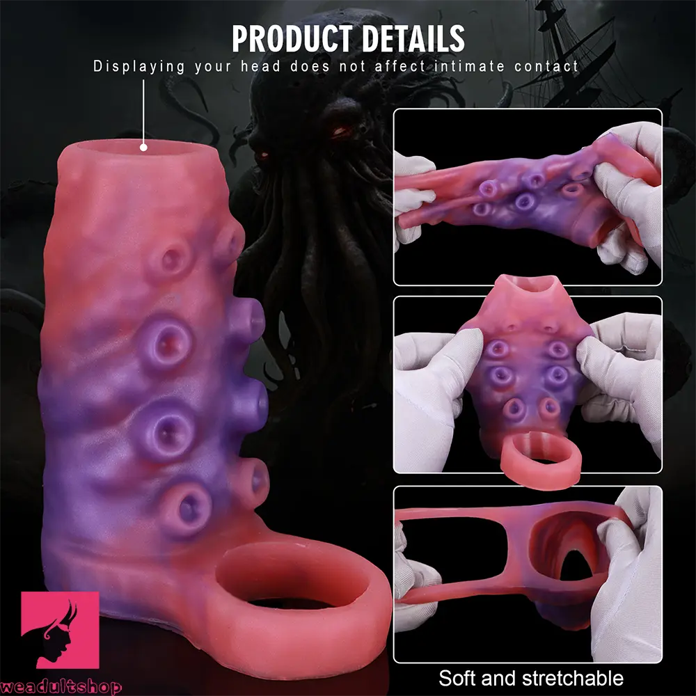 3.14in 4.13in 5.11in Tentacle Small Dildo Sleeve Adult Male Pornographic Tool