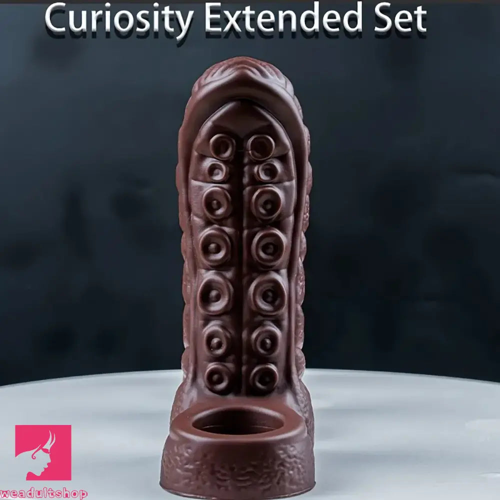 5.3in Soft Tentacle Dildo Sleeve Hollow Silicone Cock Sleeve For Cock Extend