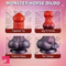 10.43in Alien Monster Dildo Mixed Color Silicone Dog Knot Clit Anal Plug