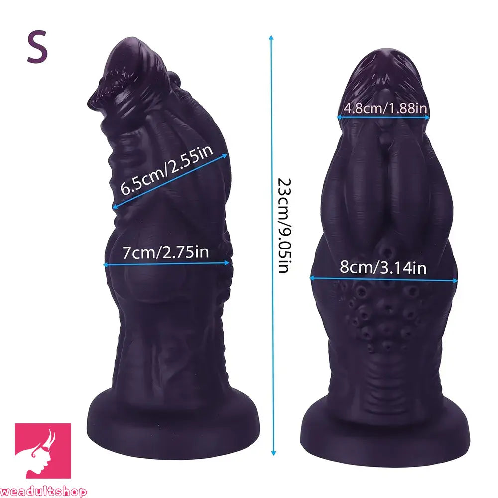 9.05in 9.44in 10.23in 11.61in 12.59in G-Spot Tentacle Knot Fantasy Soft Dildo