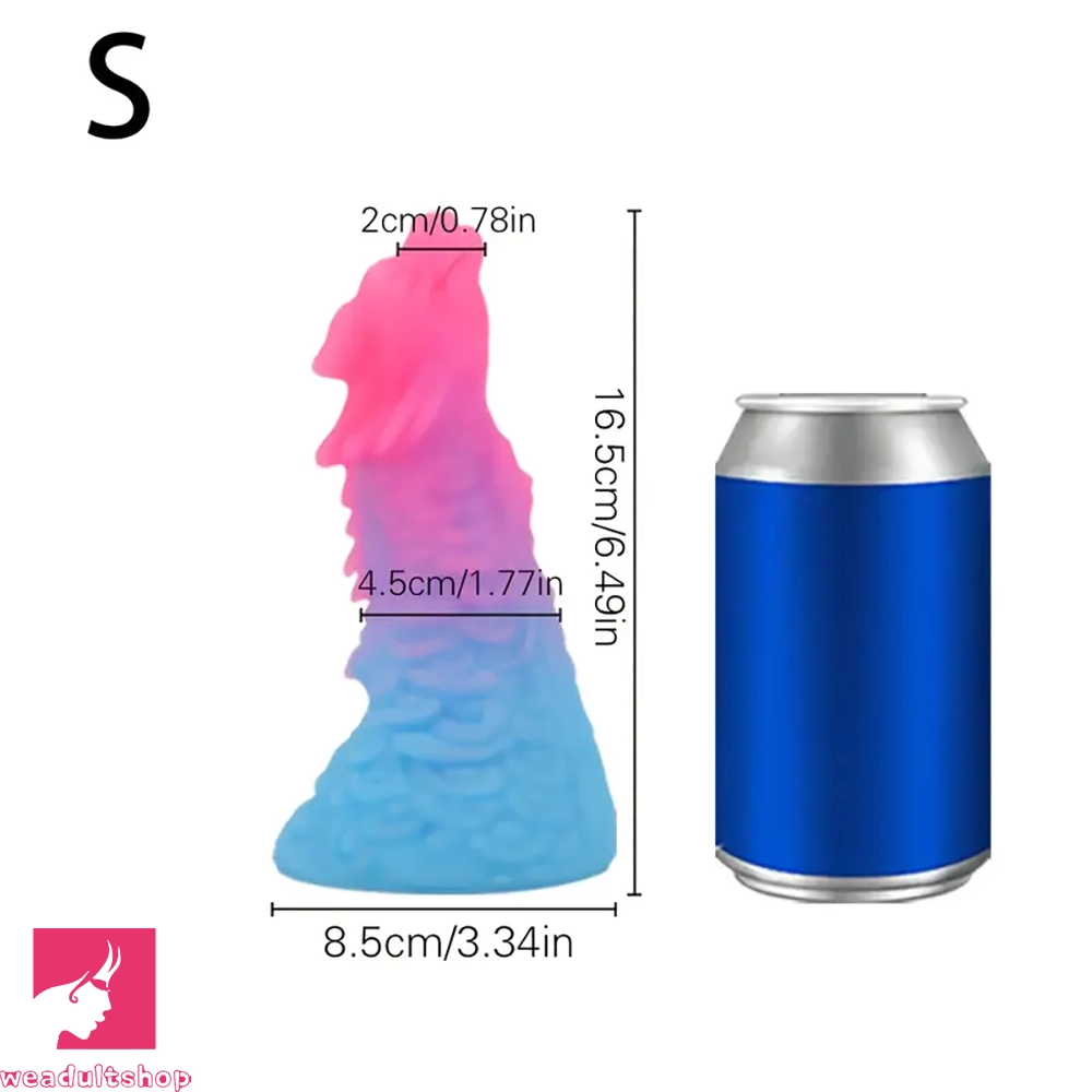6.49in 7.67in 8.85in Mixed Color Faucet Anal Plug Odd Silicone Dildo