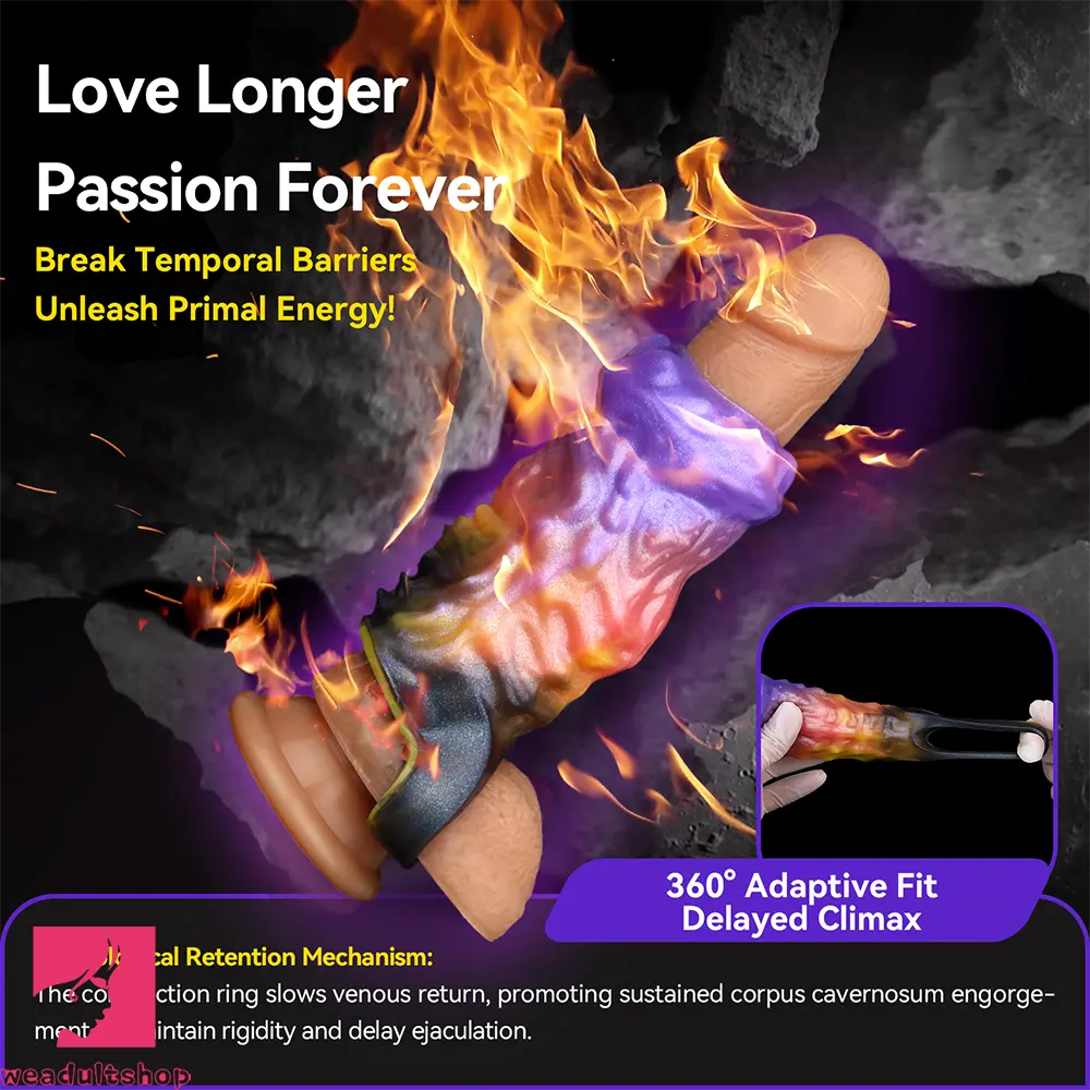 4.96in Ozuros Fantasy Odd Silicone Soft Dildo Sleeve Cock Extender Toy