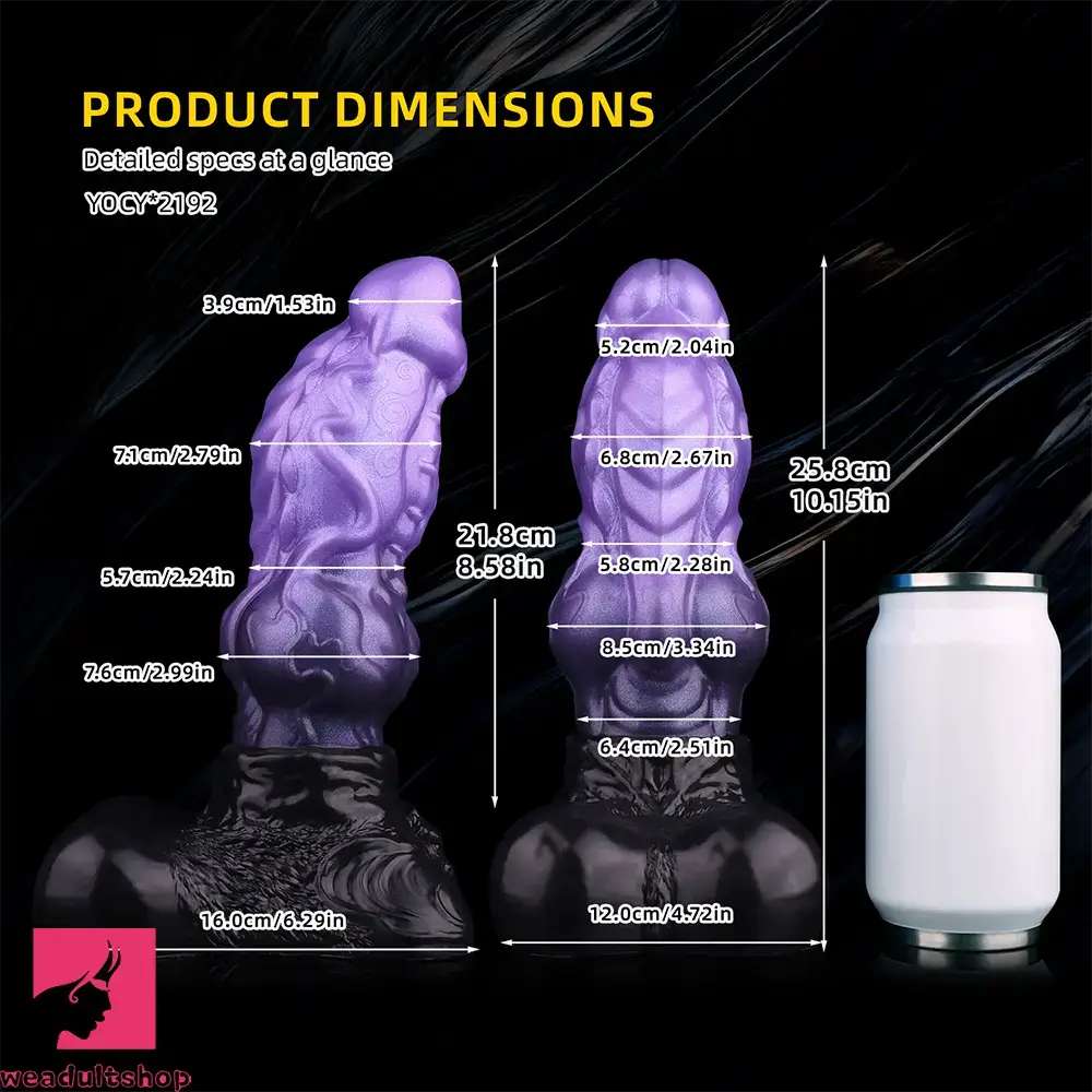 10.15in Dual Density Silicone Knot Monster Dildo G-Spot Anal Love Toy