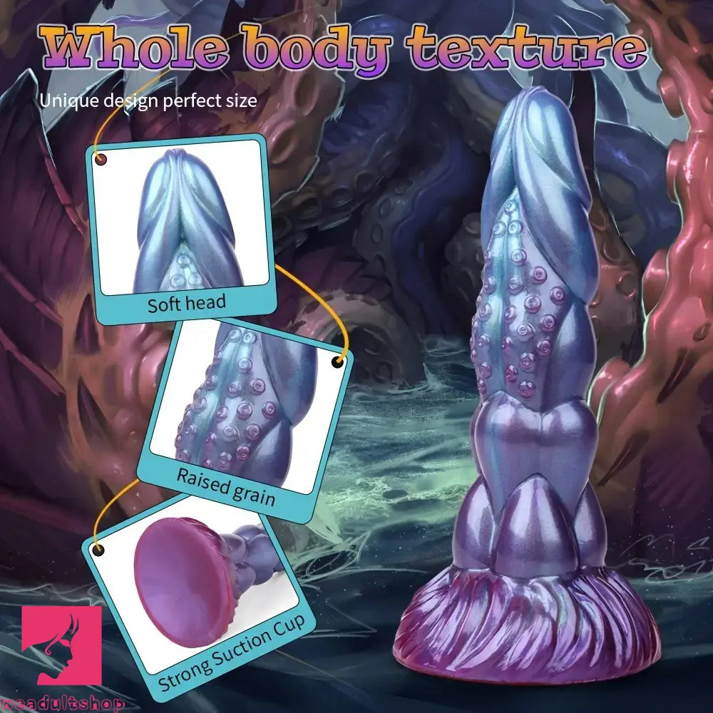 8.14in Liquid Silicone Space Bug Anal Plug Women Sex Anal Trainer Dildo