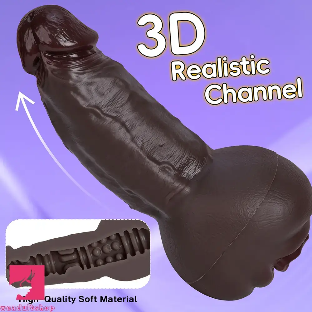 9.06in 3D Realistic Channel Pocket Pussy Dildo Lifelike Details For Orgasm