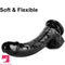 7.87in Black Skin Feeling Dildo Woman Man Suction Cup Anus Expander