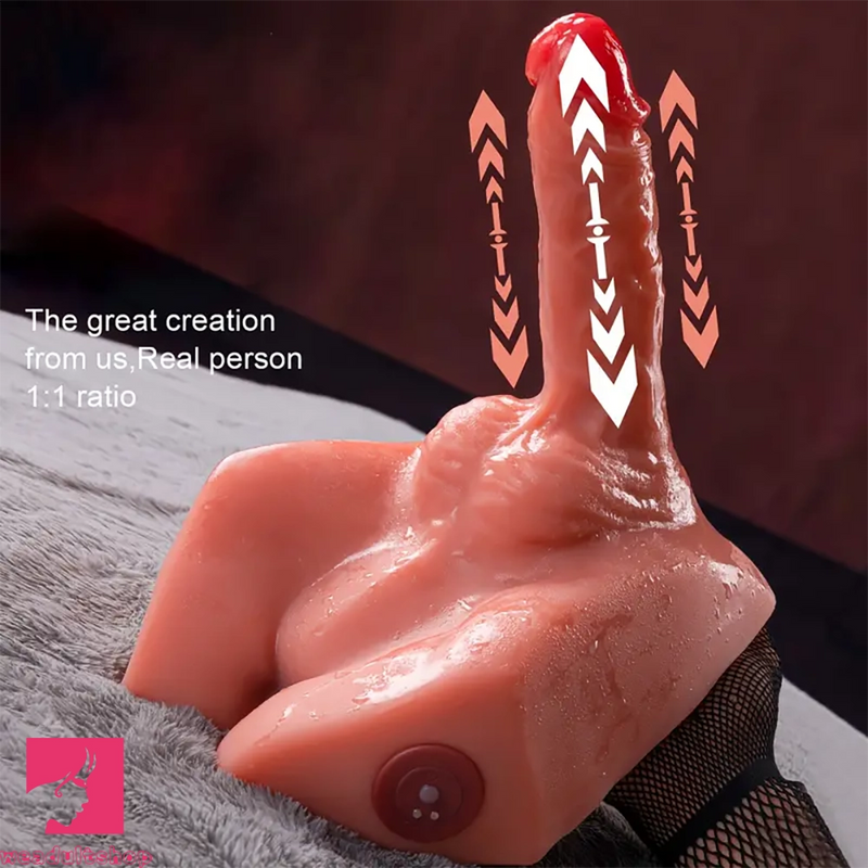 7.87in Thrusting Vibration Dildo With Slight Curve Sex Toy Lifelike Sex Torso
