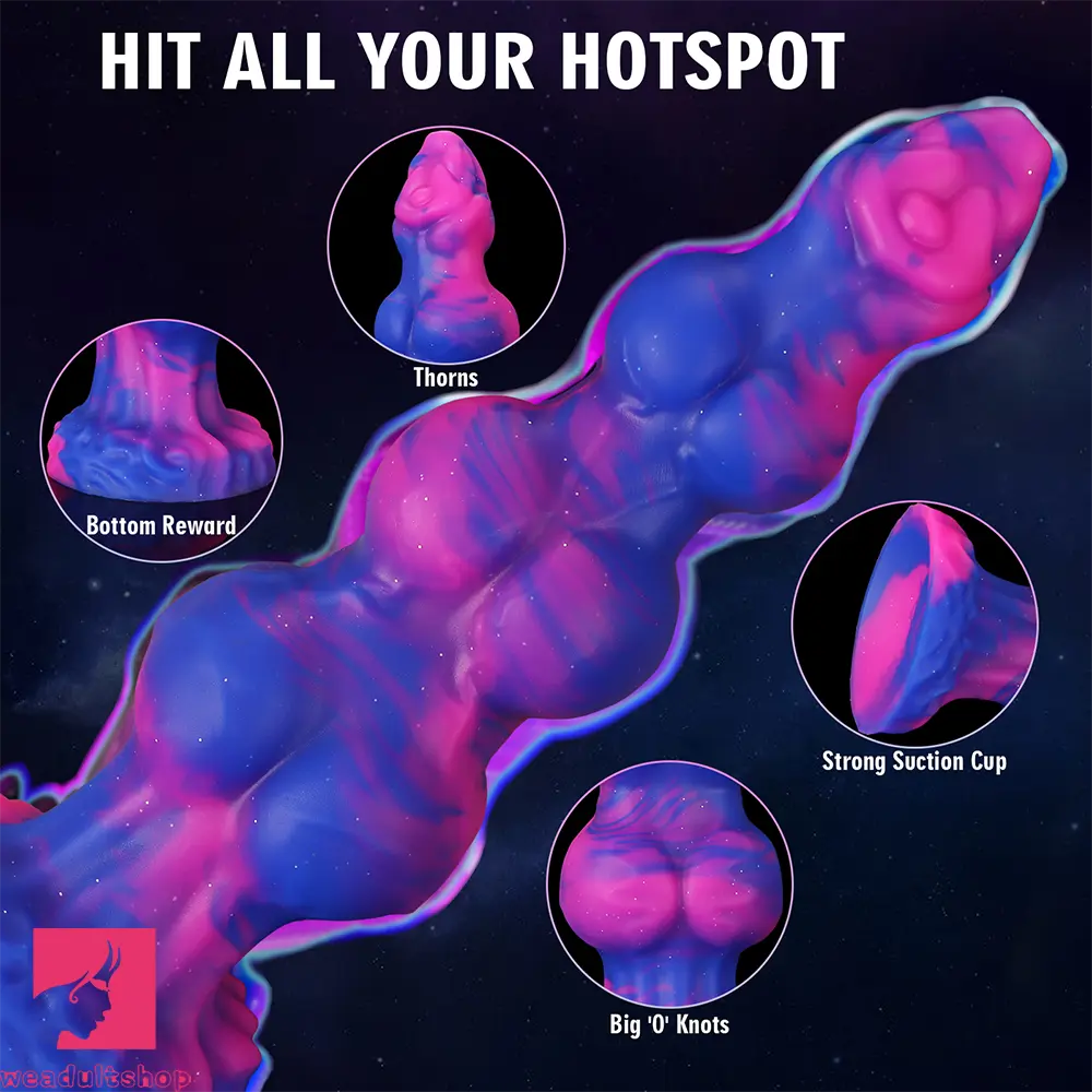 7.48in 8.66in 10.43in Monster Knot Silicone Fantasy Dildo G-spot Odd Cock