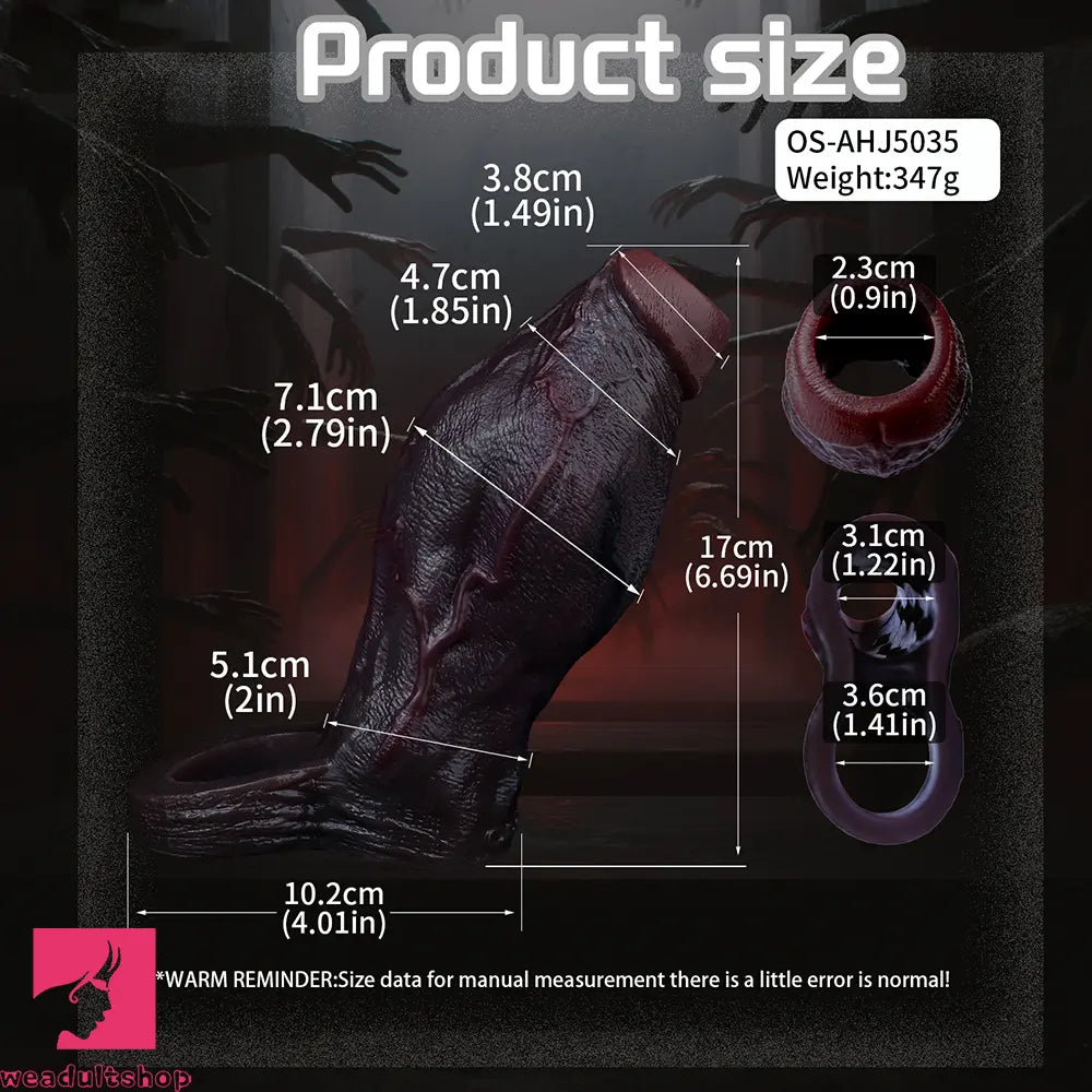 6.69in Platinum Silicone Realistic Men Penis Sleeve Dildo Suitable For Thicken