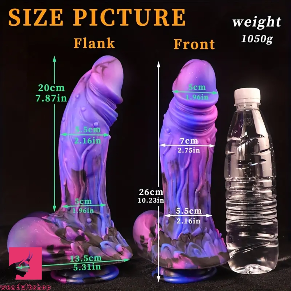 10.23in Starry Sky Big Prostate Dildo With Suction Cup Dragon Anal Plug