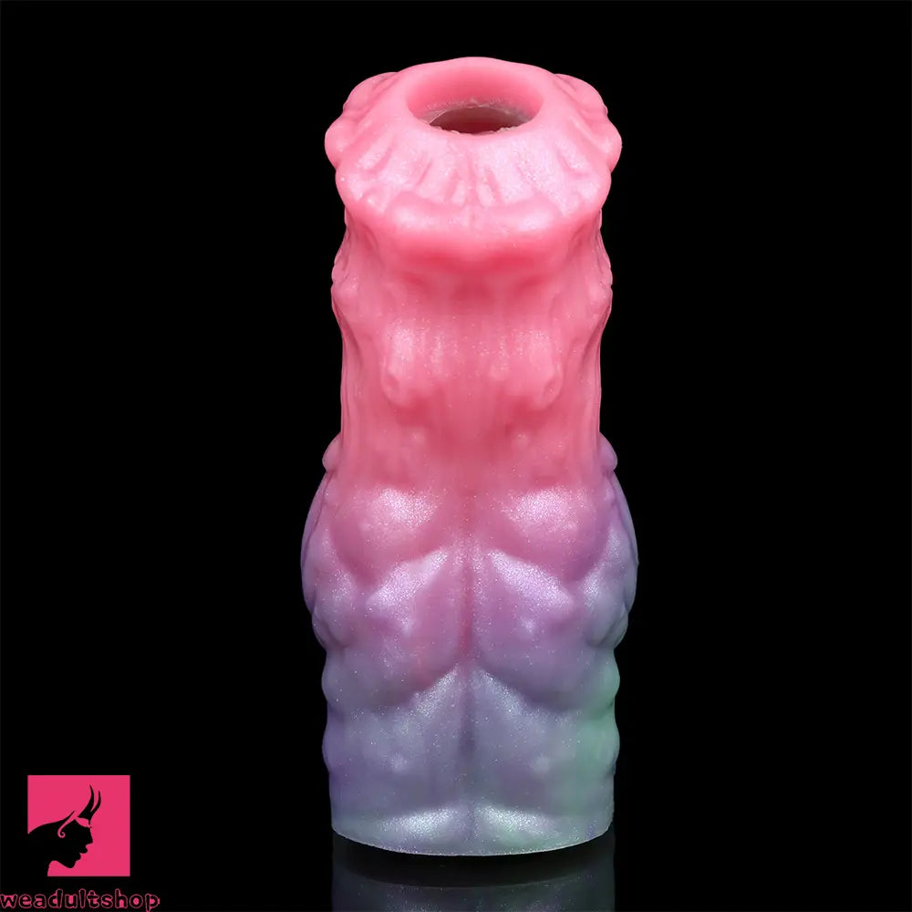 4.96in Silicone Soft Cock Fantasy Hollow Dildo Sleeve Cock Extension