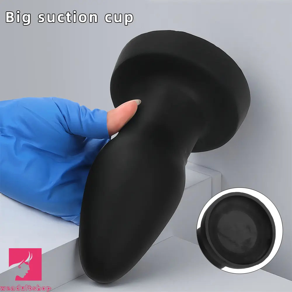 4.72in 6.49in 7.87in Silicone Black Anal Plug Dildo Pleasure Masturbator