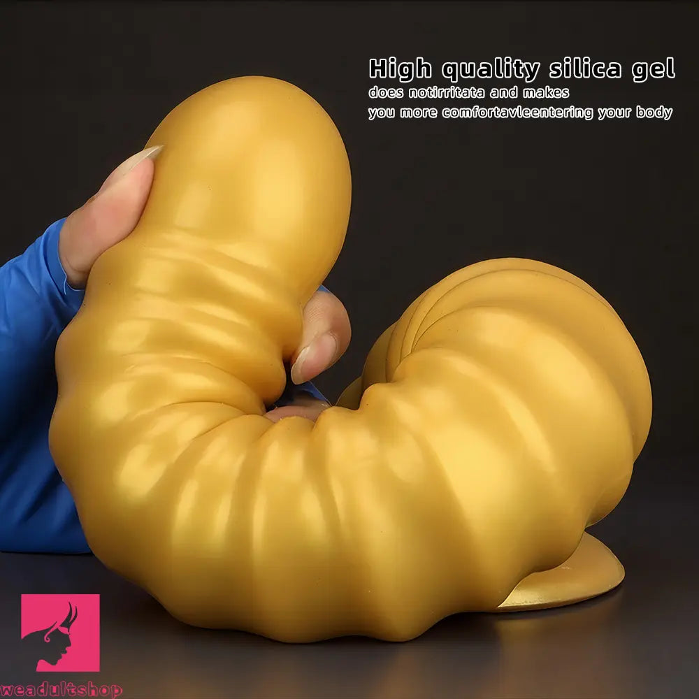 9.64in 11.81in 13.18in Golden Silicone Thread Soft Big Dildo Masturbator