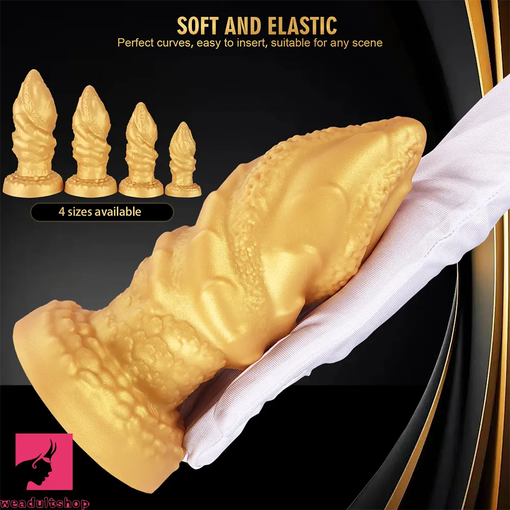 4.72in 5.7in 6.89in 8.07in Soft Silicone Dildo Butt Plug Erotic Anal Stimulator