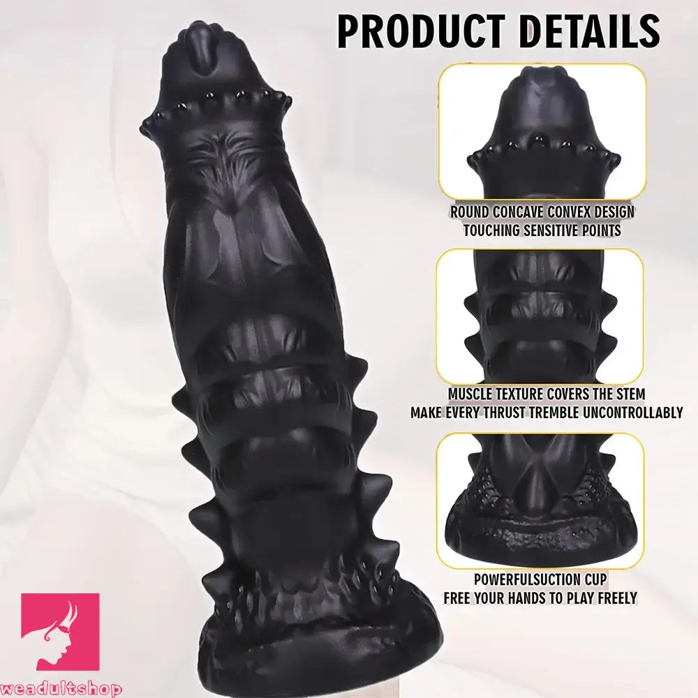 7.48in 9.37in 11.41in 13.38in Spiked Monster Silicone Huge Dildo For Clit
