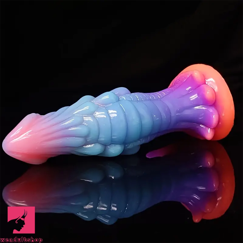 8.66in Glow-in-the-Dark Monster Dragon Big Silicone Dildo Clit Probe Toy