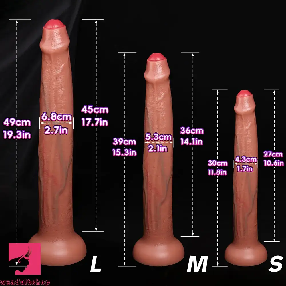 11.8in 15.3in 19.3in Super Long Huge Uncut Silicone Dildo Anal Cock Love Toy