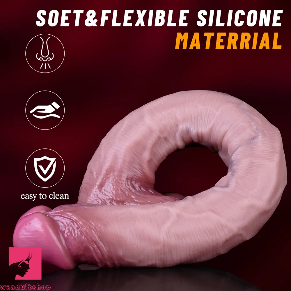 16.54in Extra-long Dual-Density Liquid Silicone Soft Huge Anal Dildo