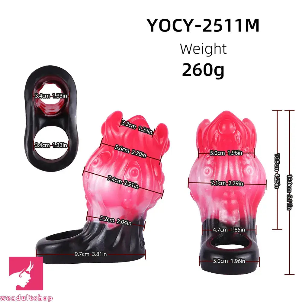 4.4in 5.11in 5.86in Fantasy Tentacle Silicone Dildo Sleeve Crown Top Quality