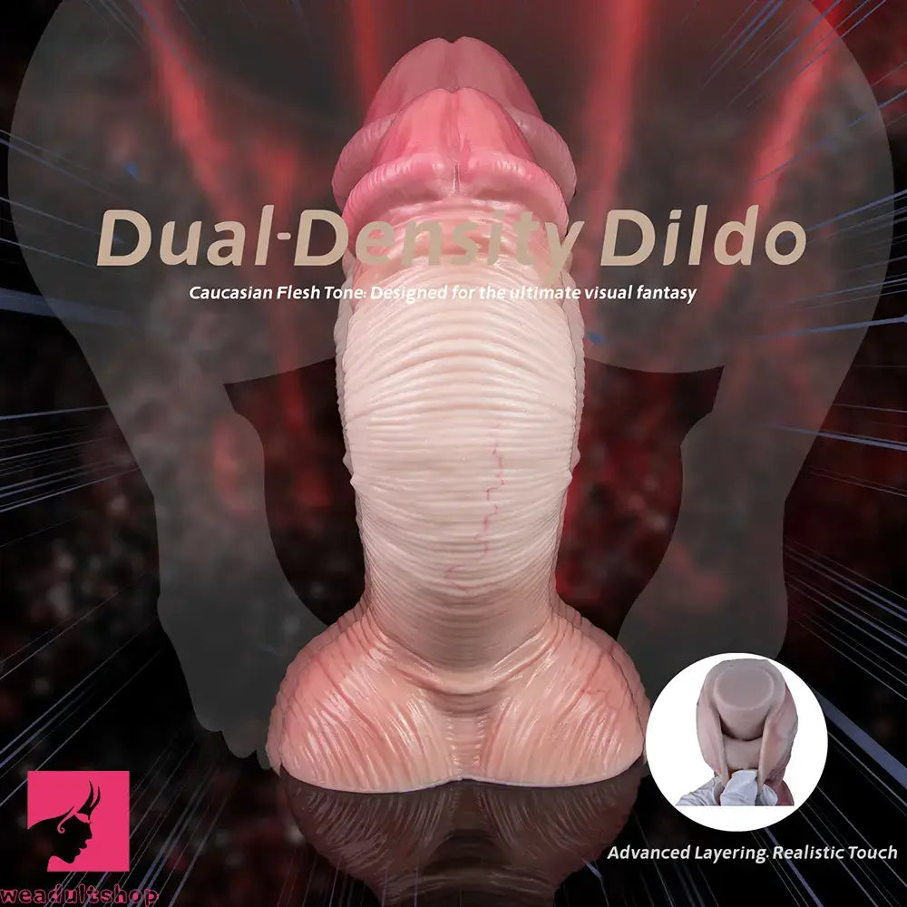 9.17in Double Layer Silicone Soft Big Dildo For Anal Training Masturbation Toy