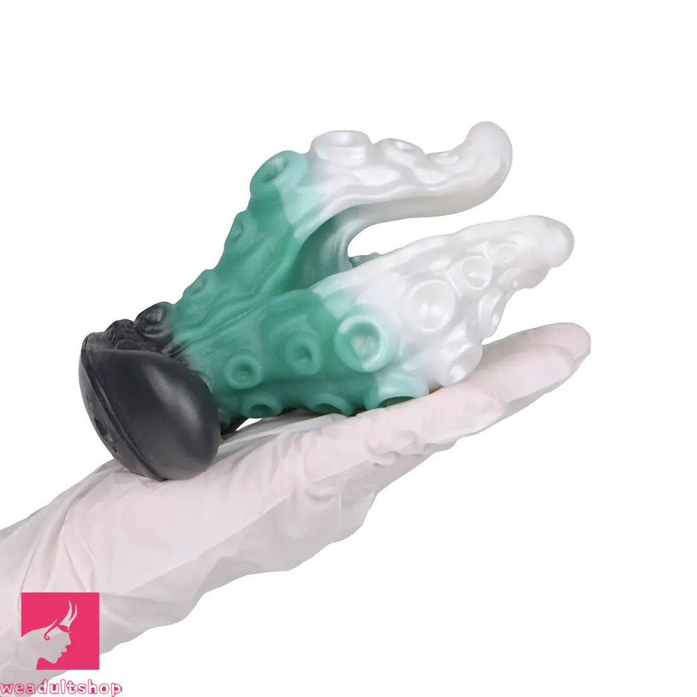 4.25in 5.15in 6.22in Odd Anchor Strap on Vibrating Mouth Gag Tentacle Dildo