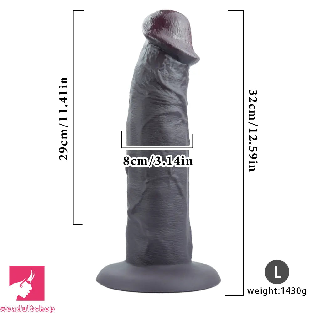 9.05in 11.02in 12.59in Egg-free Silicone Big Dildo For G Spot Adult Product