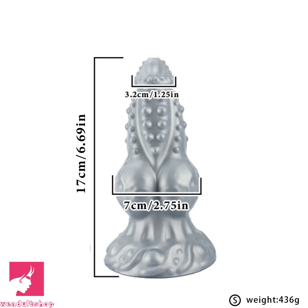 6.69in 8.66in 11.41in Spiked Tentacle Knot Silicone Big Comfortable Dildo