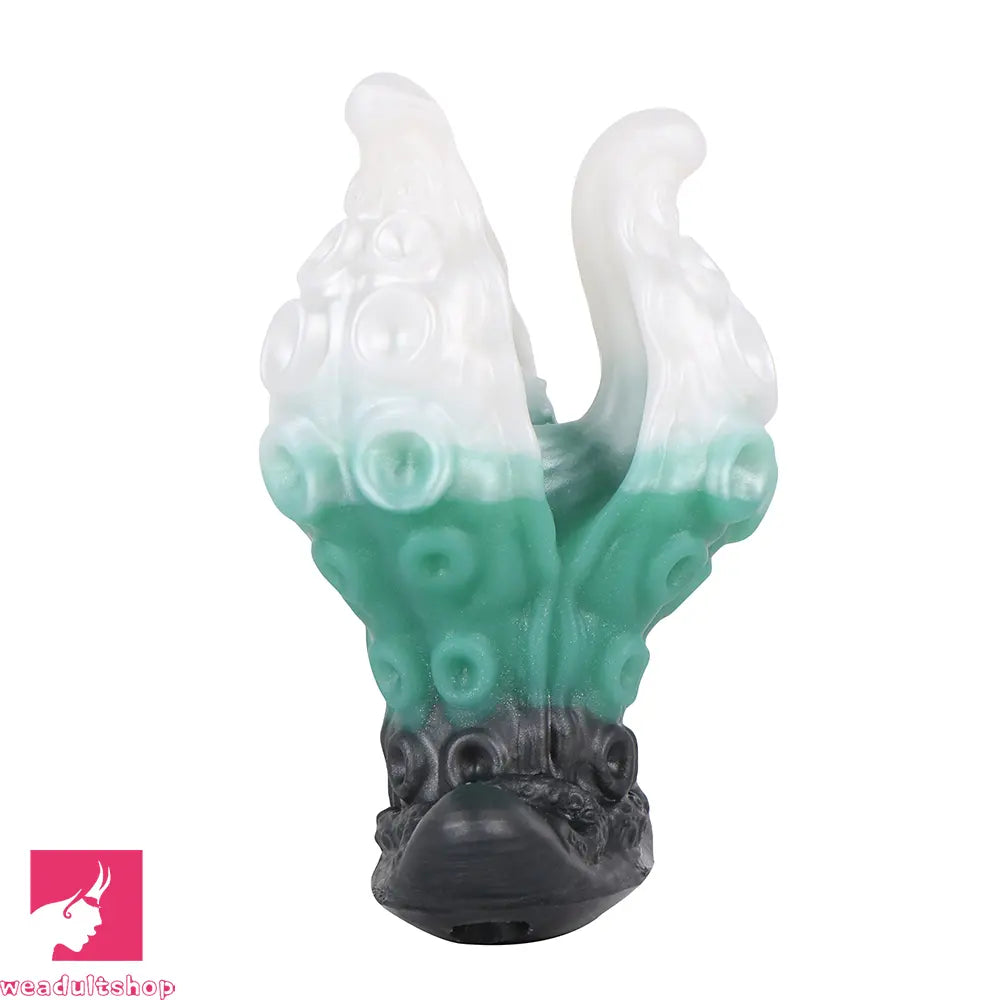 4.25in 5.15in 6.22in Odd Anchor Strap on Vibrating Mouth Gag Tentacle Dildo