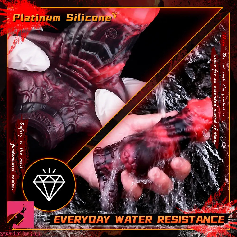 5.98in Silicone Dog Cock Hollow Sleeve Knot Dildo With Cock Ring For Clit