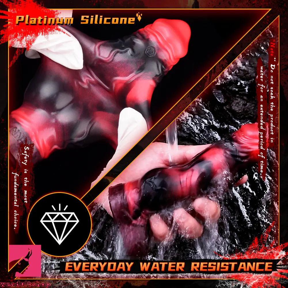 7.09in Silicone Cock Sleeve Knot Dildo Vibrating Hollow Cock Ring Penis Toy