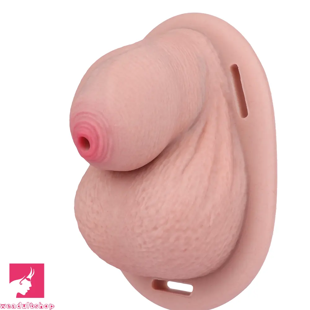 2.36in Silicone Soft Mini Cock Cage Strap on Chastity Dildo With Lock