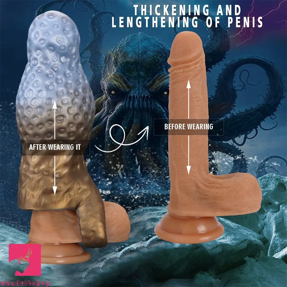 5.9in 6.29in 6.69in Hollow Octopus Dildo Sleeve Hands-free For Real Love