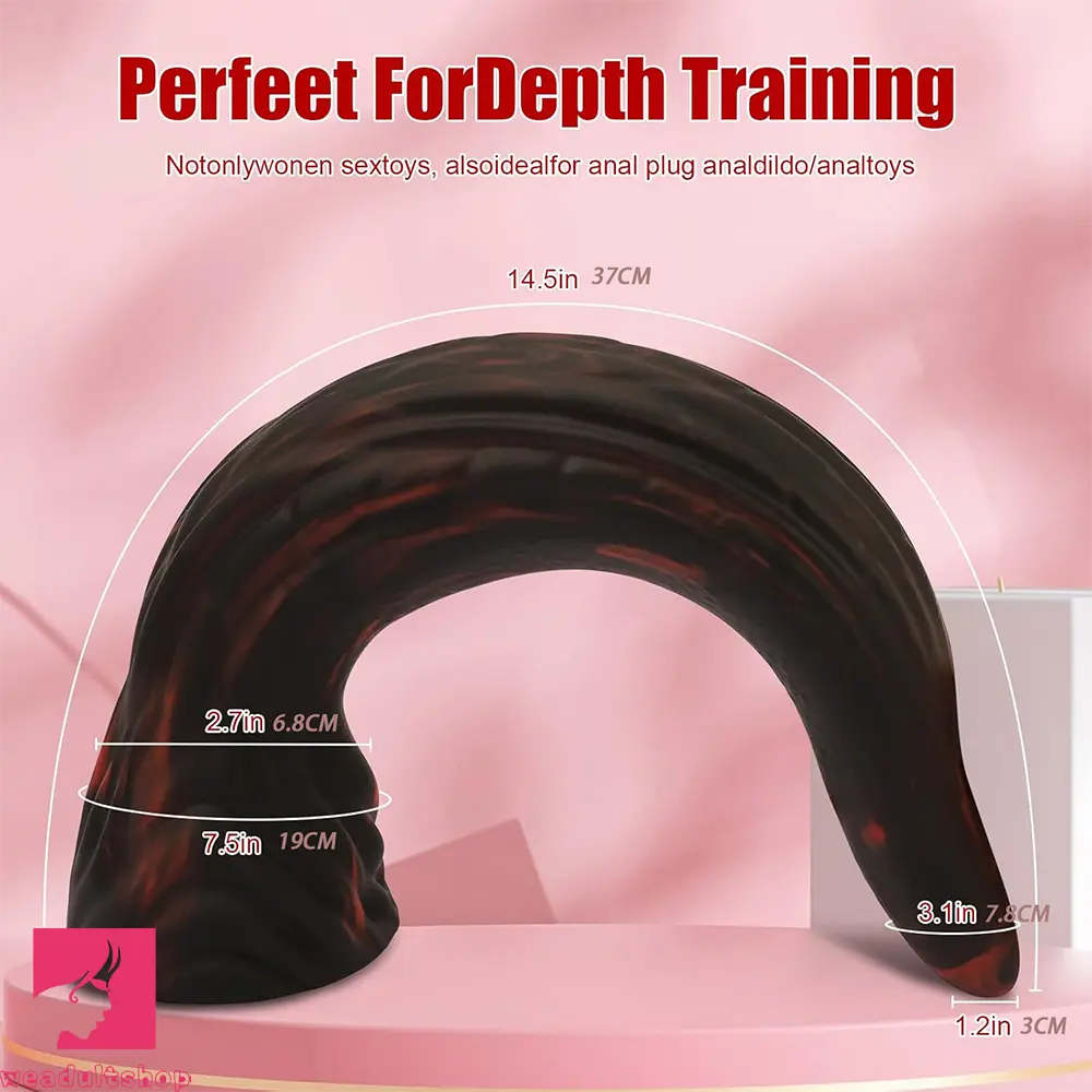 14.5in Fantasy Monster Huge Silicone Soft Dildo For Women Men Massager