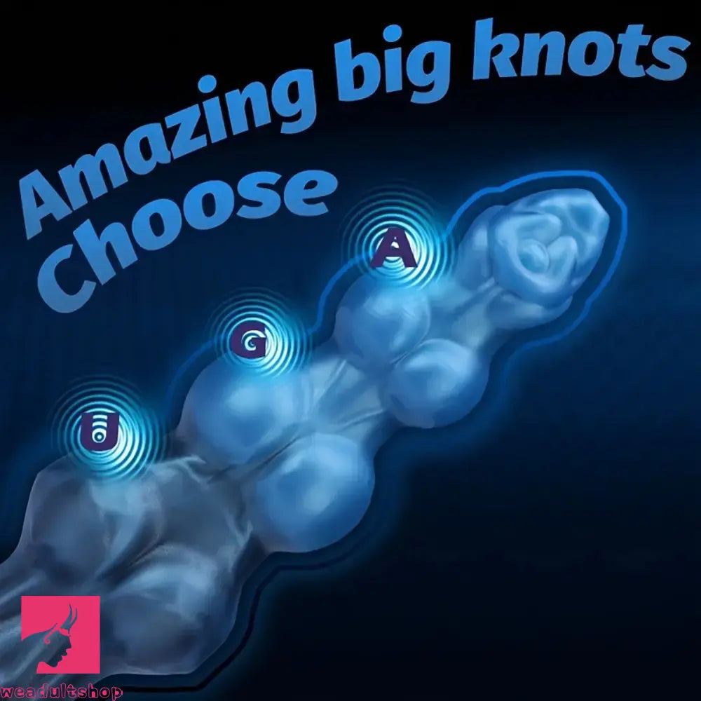 7.48in 8.85in 10.62in Fantasy Monster Knotted Silicone Soft Huge Dildo