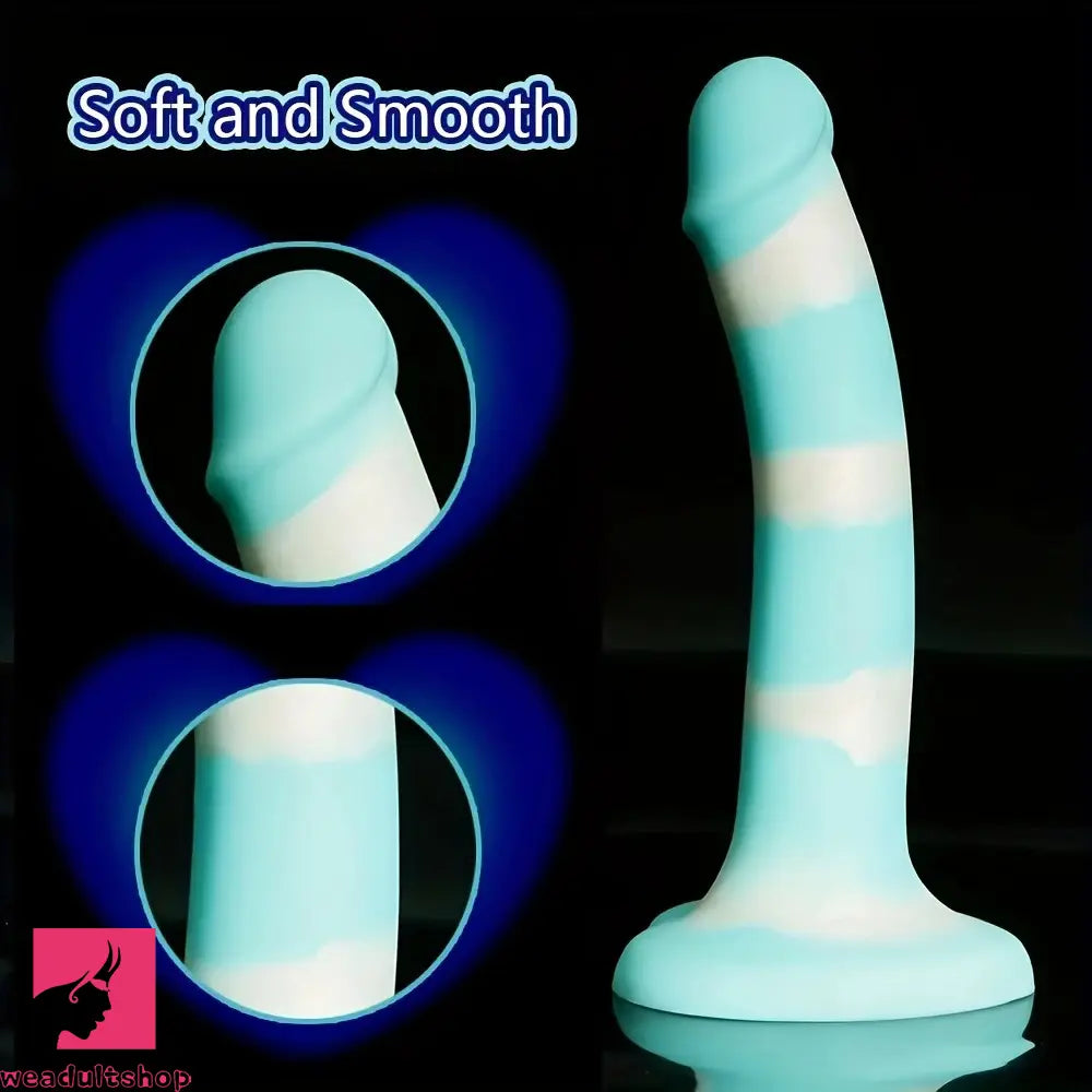 8.66in Three Styles Silicone Glow In Dark Jelly Dildo Sex Toy For Adults