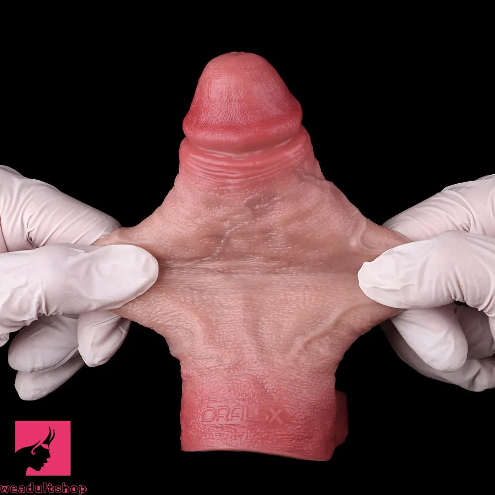 5.6in Realistic Ultra Soft Blue Veins Silicone Cock Sleeve Dildo For Sex