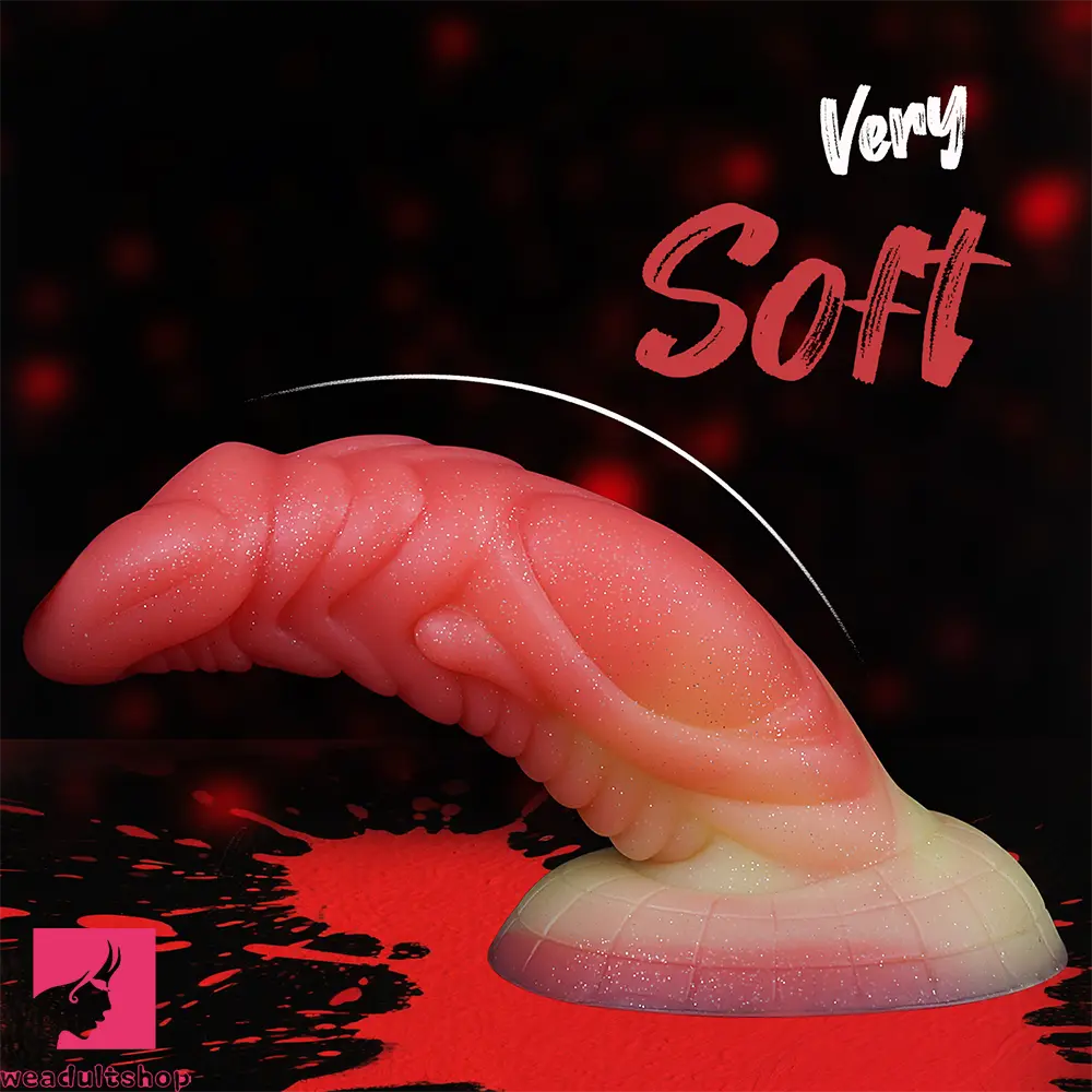 7.09in Odd-shaped Anal Plug Liquid Silicone Animal Monster Cock Dildo