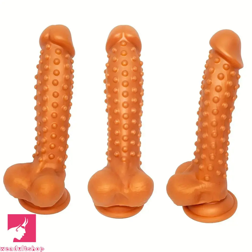 8.27in Silicone Spiked Intimate Vaginal Massager Dildo For Men Couples