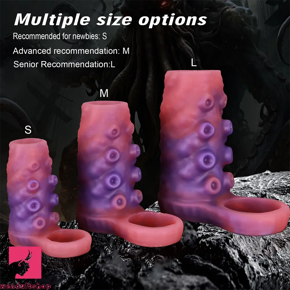 3.14in 4.13in 5.11in Tentacle Small Dildo Sleeve Adult Male Pornographic Tool