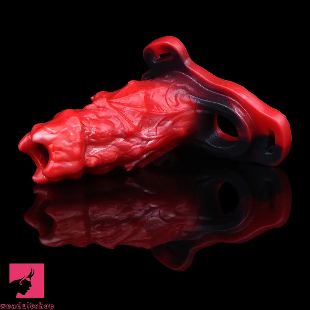 5.39in Hollow Dildo Silicone Soft Fantasy Odd Strap on Cock Sleeve Love