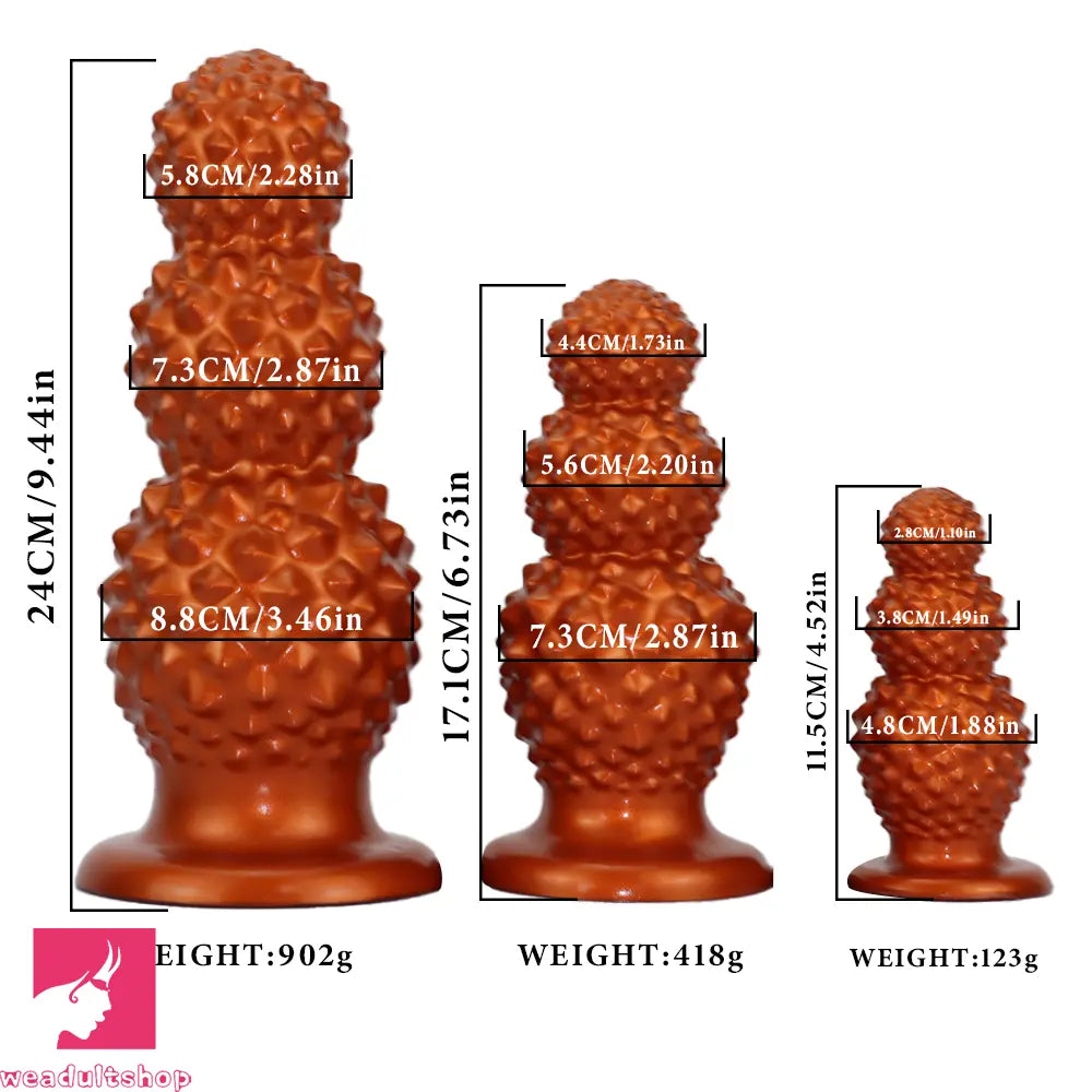 4.52in 6.73in 9.44in Lychee Shape Silicone Soft Butt Plug Dildo Sexy Product